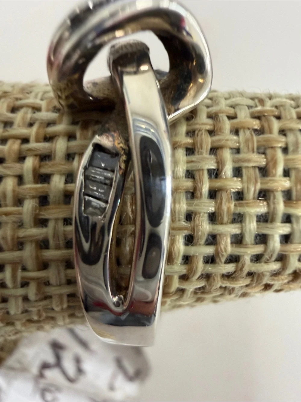 Women's Sterling Silver Diamond Knot Band Ring  size 7